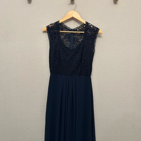 Miusol Blue Sleeveless Scoop Neck A-Line Maxi Dress - Picture 3 of 7